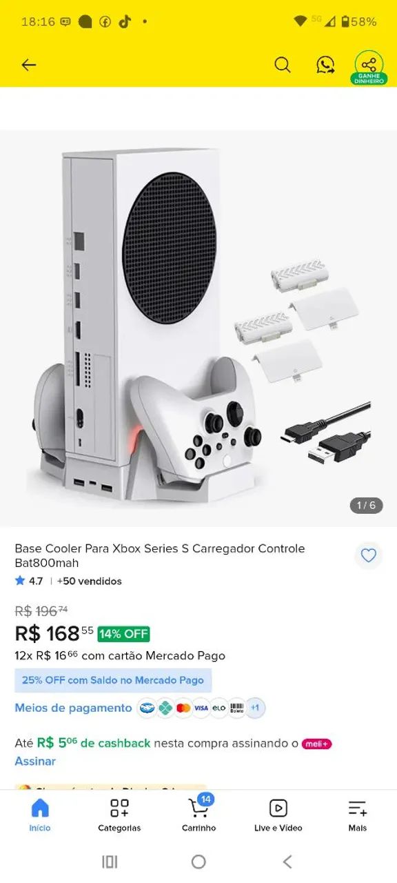 BASE XBOX COM BATERIA - Foto 2