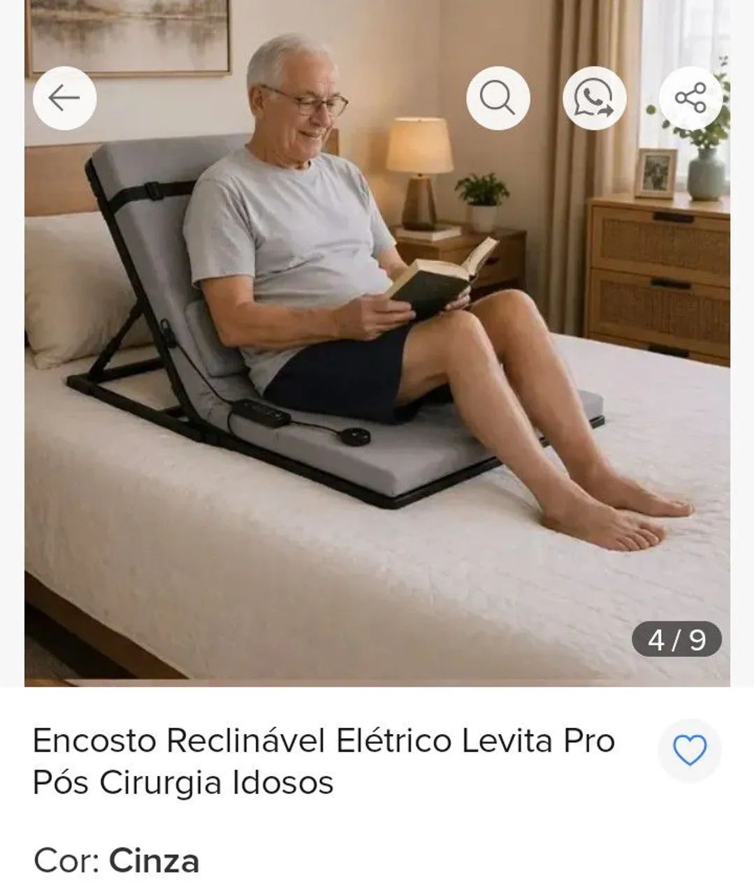 Encosto reclinável para cama - Foto 2