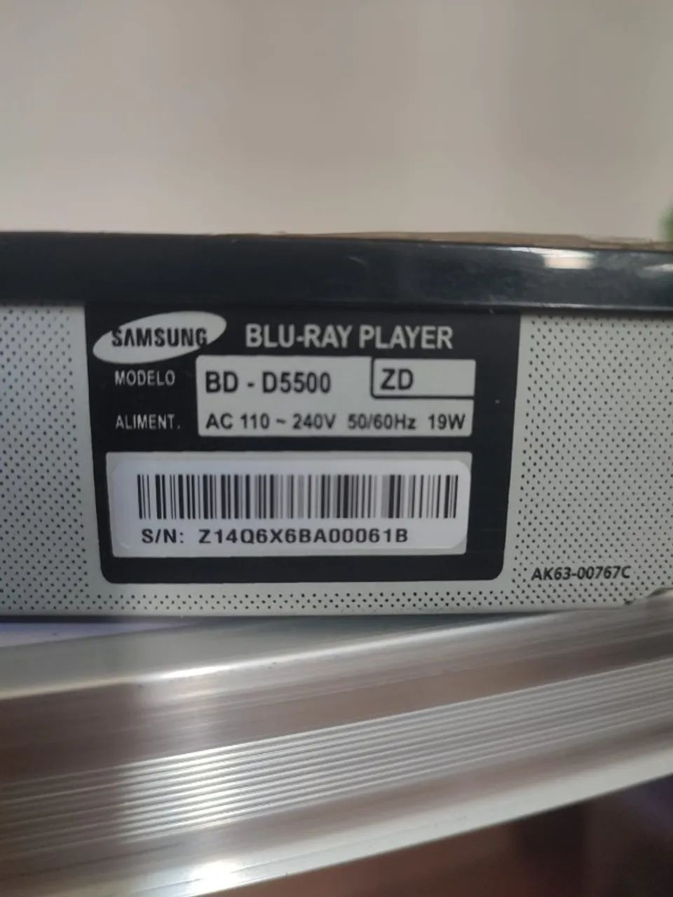 DVD Blu-ray 3D Samsung modelo BD - D5500 com defeito - Foto 5