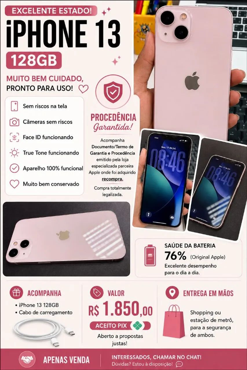 IPhone 13 Pink 128g