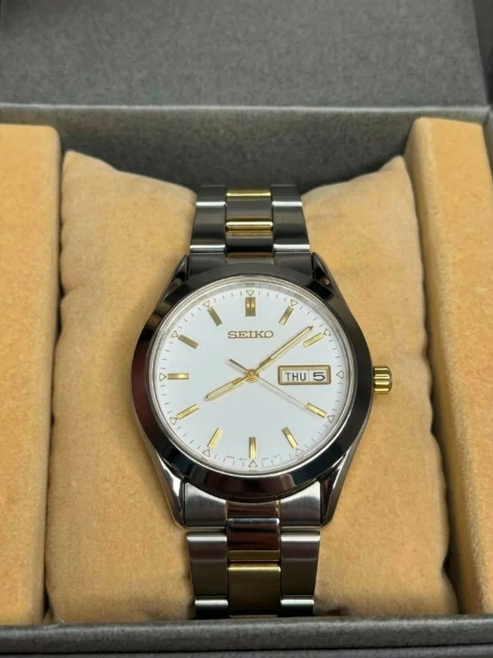 ORIGINAL) RELÓGIO SEIKO BICOLOR 7N43-9080 - JDM - Day-Date Kanji