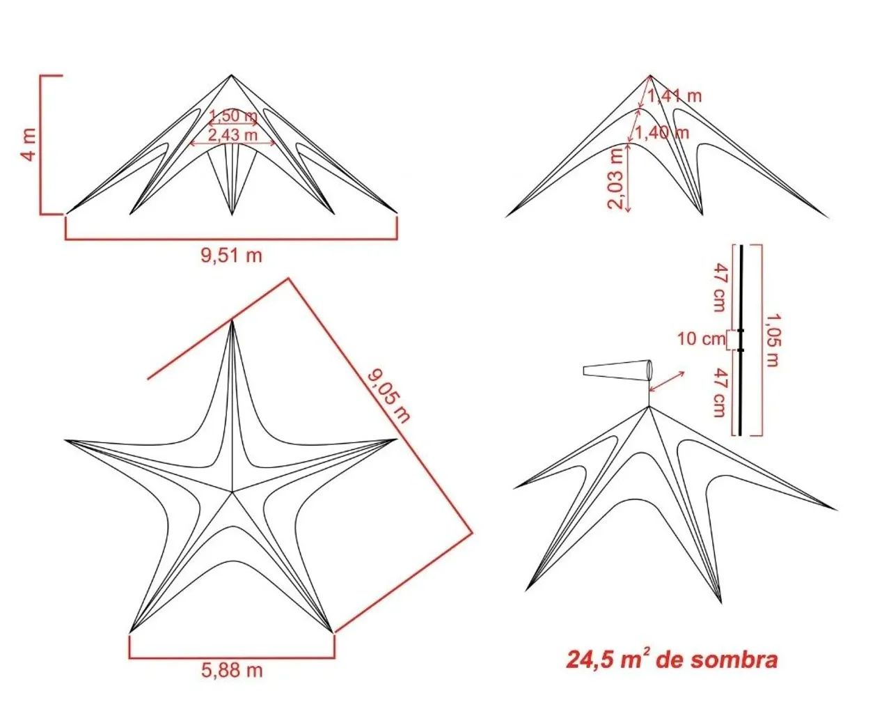 Tenda estrela - Foto 2