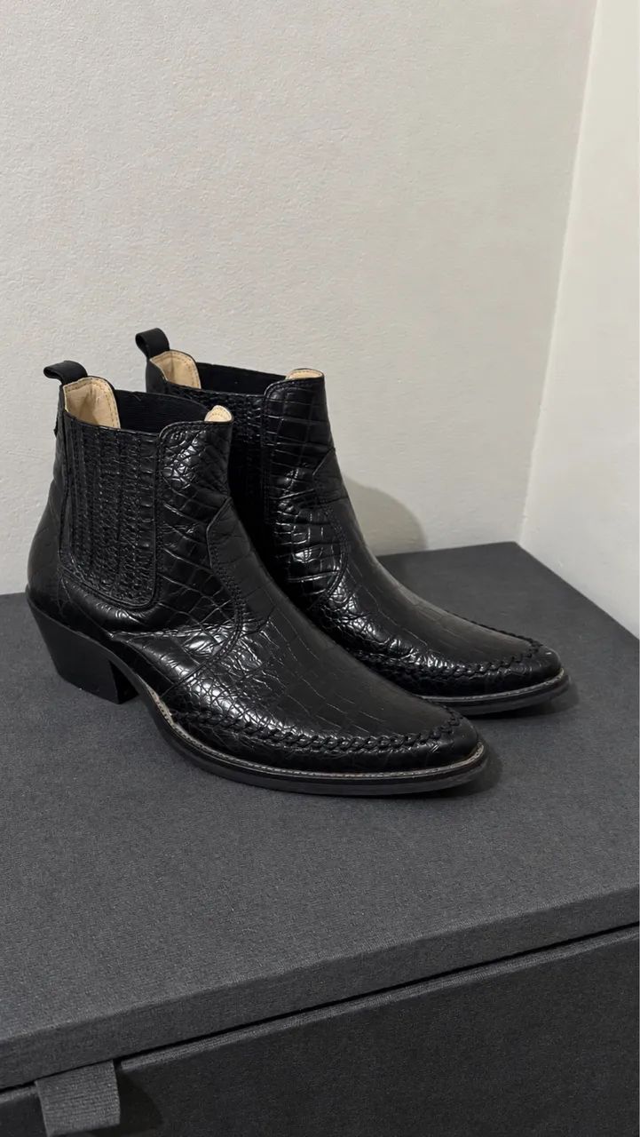 Bota de Couro Argentino Legítimo e solado de madeira  - Foto 2