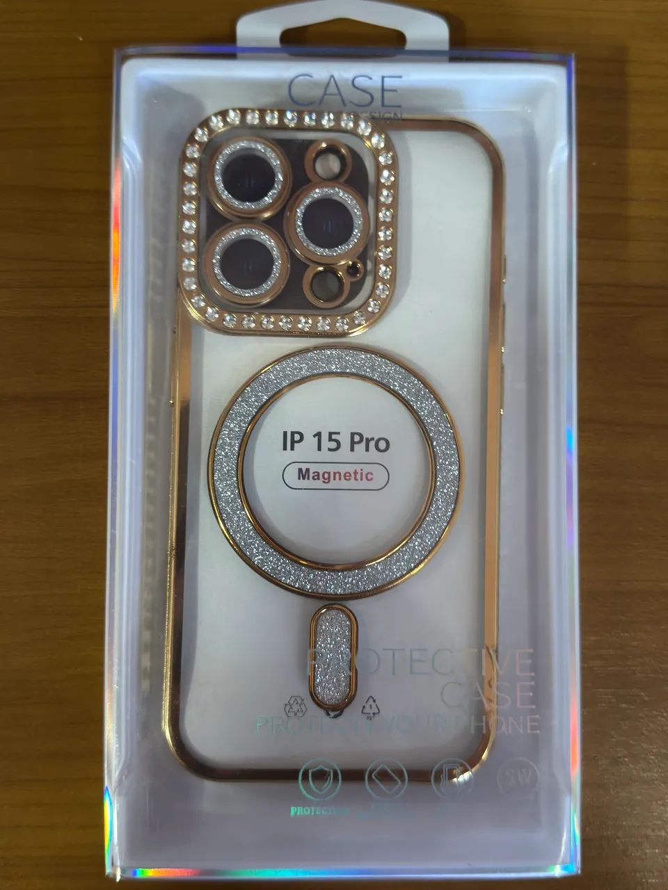 iPhone 15 Pro Capinha MagSafe Strass - Foto 2