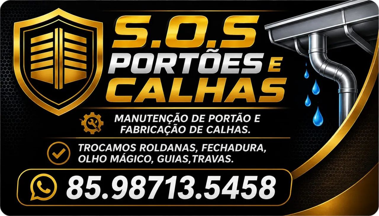 MANUTENÇÃO DE PORTÕES E FABRICAÇÃO DE CALHAS E RUFOS. 