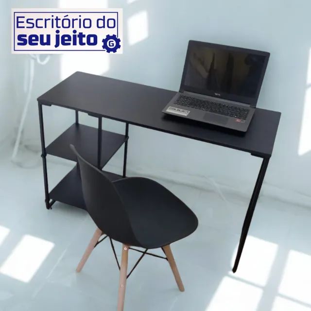 Escrivaninha 1,1m NOVA Mesa de Escritório Multiuso Industrial para Notebook Computador