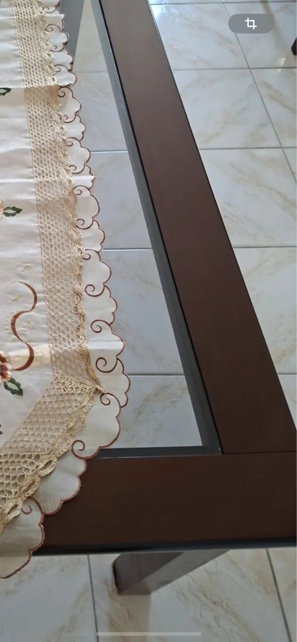 Mesa com tampo de vidro - Foto 2