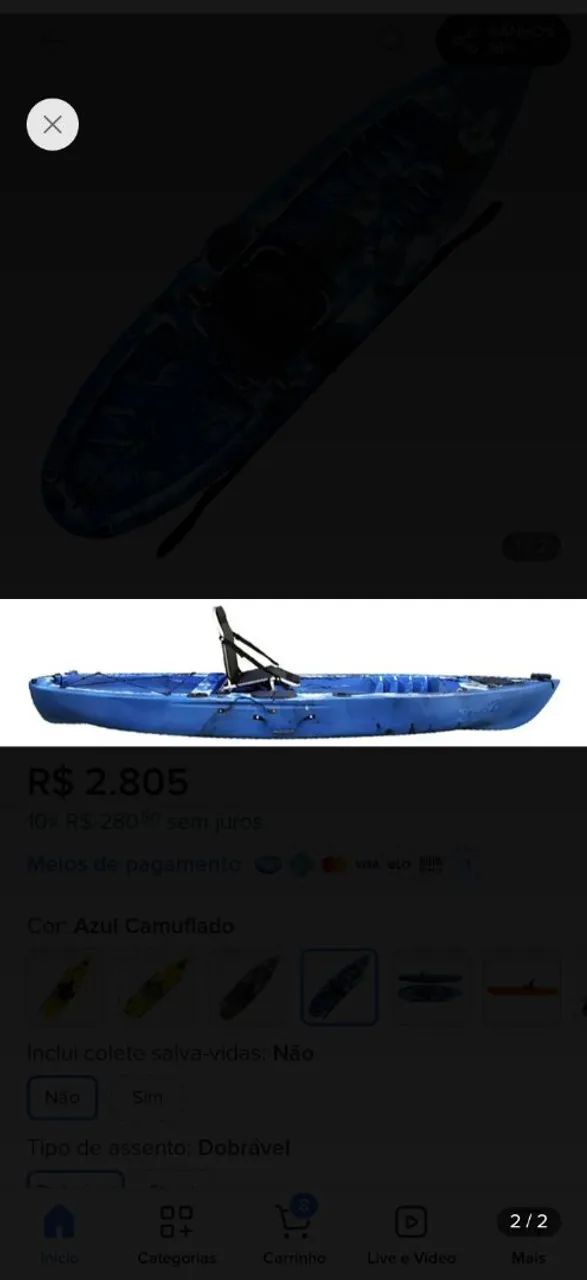  Vendo caiaque robalo com motor e remo *84