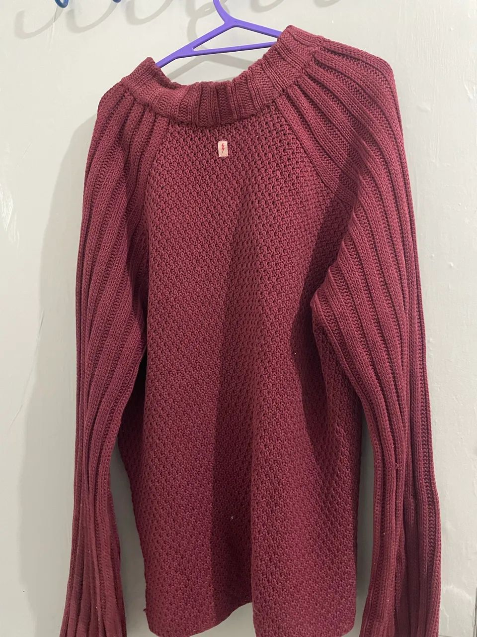 Blusa de crochê vinho - Foto 2