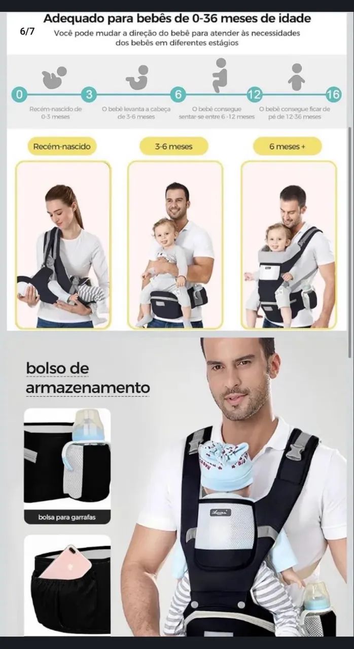 Canguru Ergonômico azul marinho 
