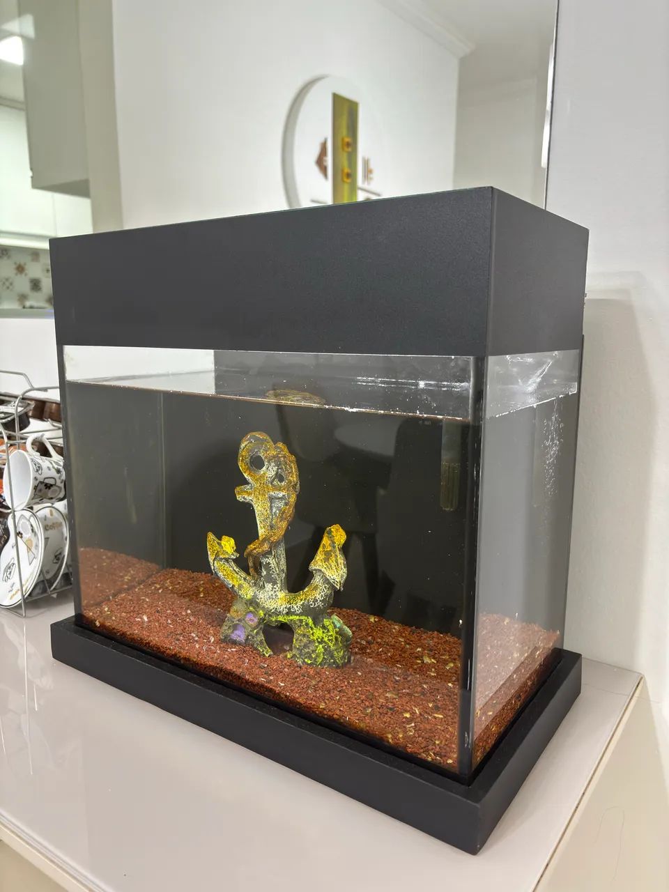 Aquário 40x20x40 com substrato, iluminação e filtro hang on  D - Foto 4