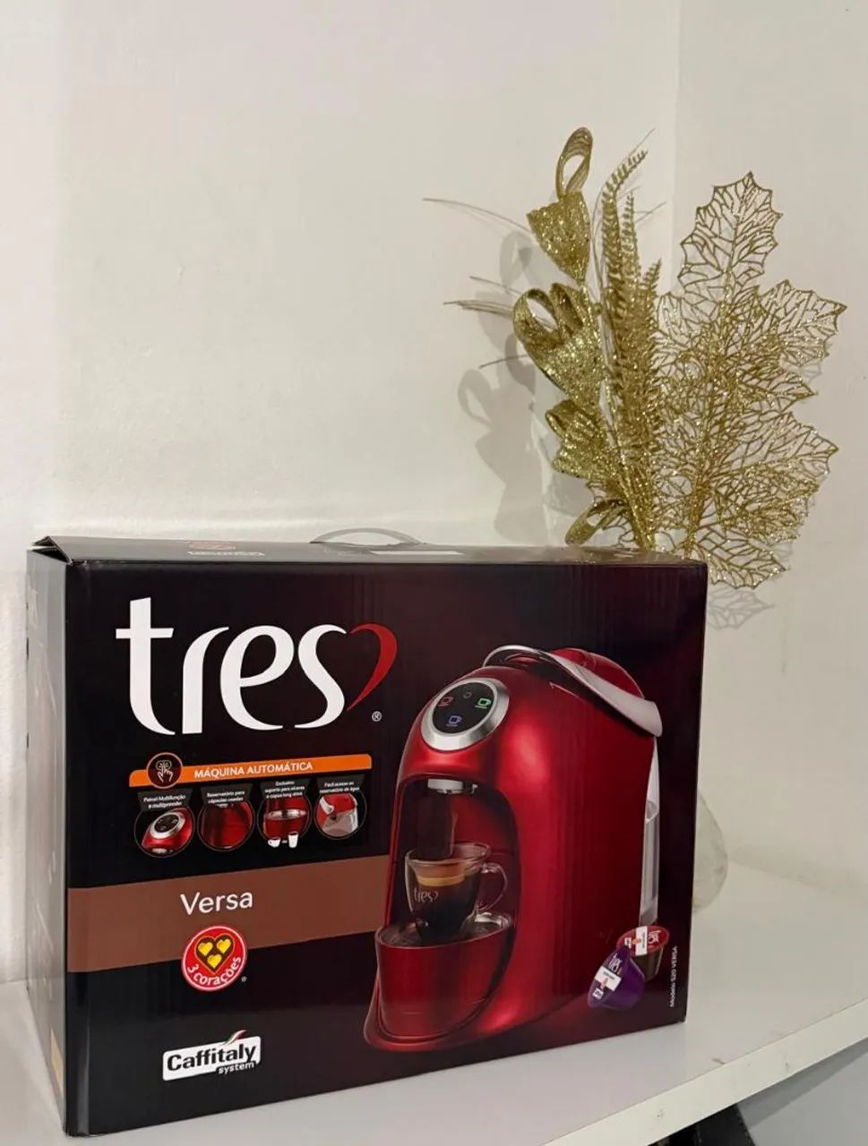 Cafeteira 3 corações 
