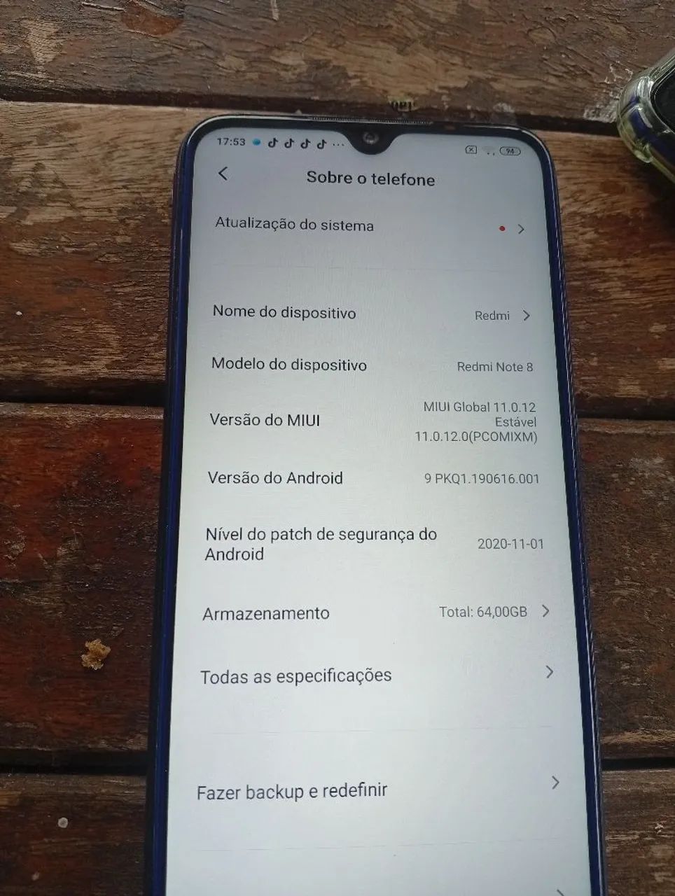Vendo celular redmi note 8