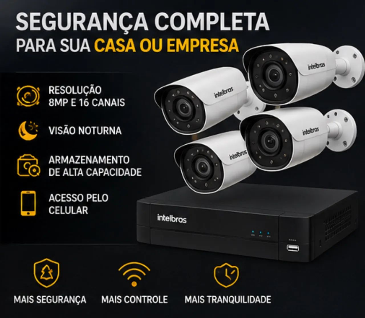 Kit cameras de segurança 