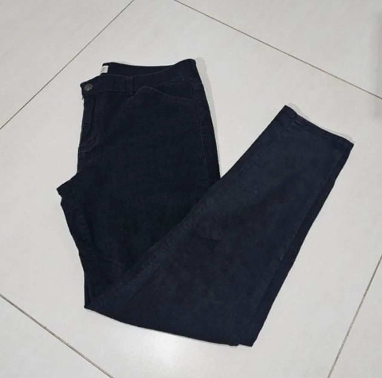 Calça zara canelada aveludado | basica reta Z1975