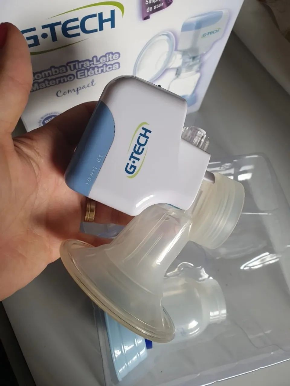 Bomba Extração Tira Leite Eletrica Automatica Compact G-tech Voltagem Bivolt - Foto 3