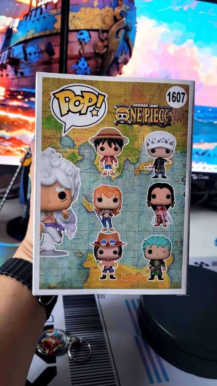 Boneco Luffy Gear 5 One Piece Estilo Pop Novo + Brinde - Foto 3