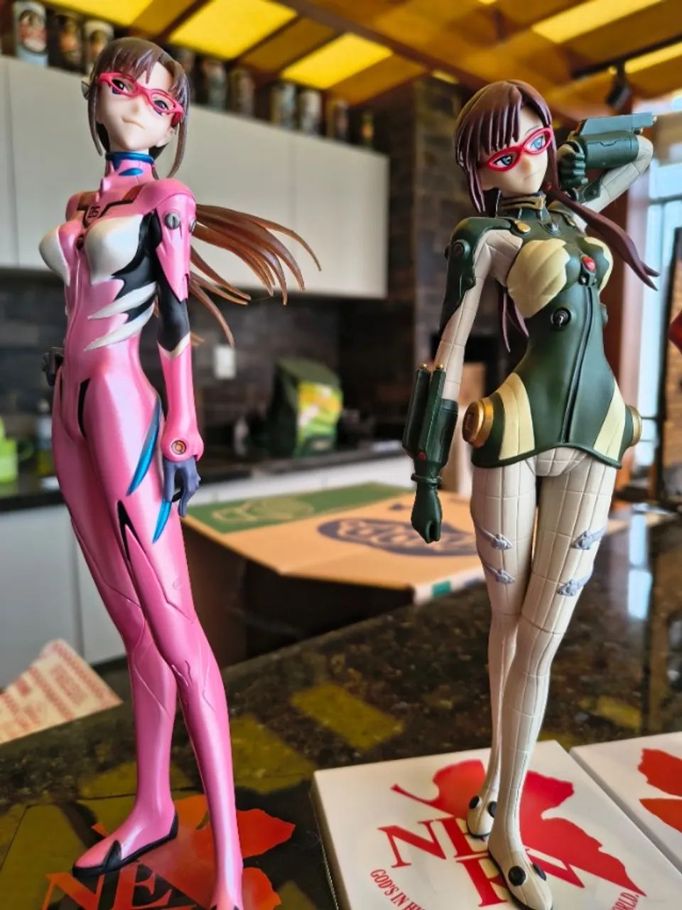 Evangelion Asuka e Mari Action Figures Estátuas do Anime - Foto 3