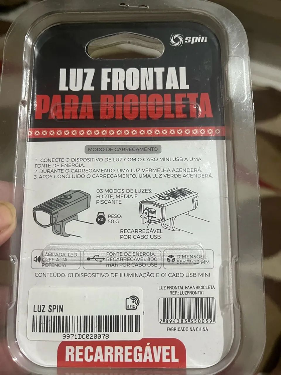 Luz frontal para bike