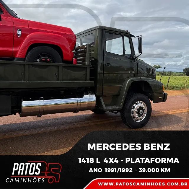 Mercedes Benz 1418 L 4x4 91/92 Plataforma - Caminhao Exercito - Foto 5