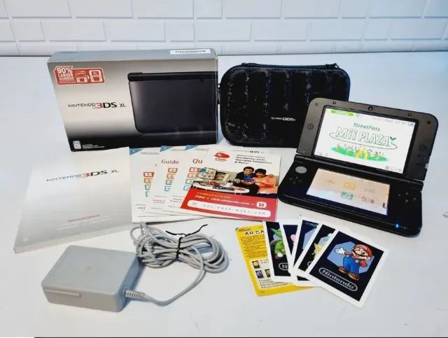 Nintendo 3ds Xl Standard Cor Preto + Sky3ds Plus + Dstwo (Usado