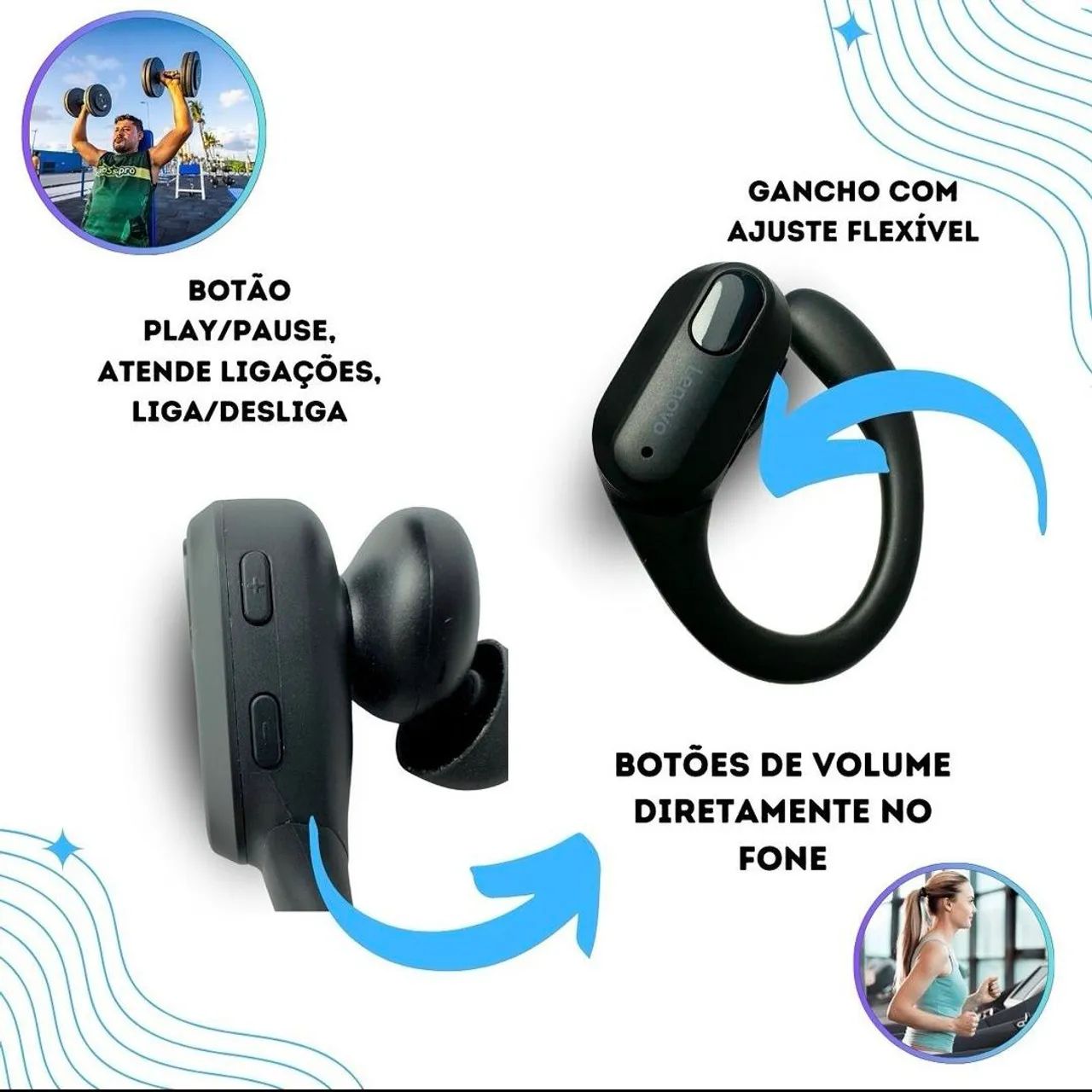 Fone de Ouvido Bluetooth Lenovo XT80 - Foto 5