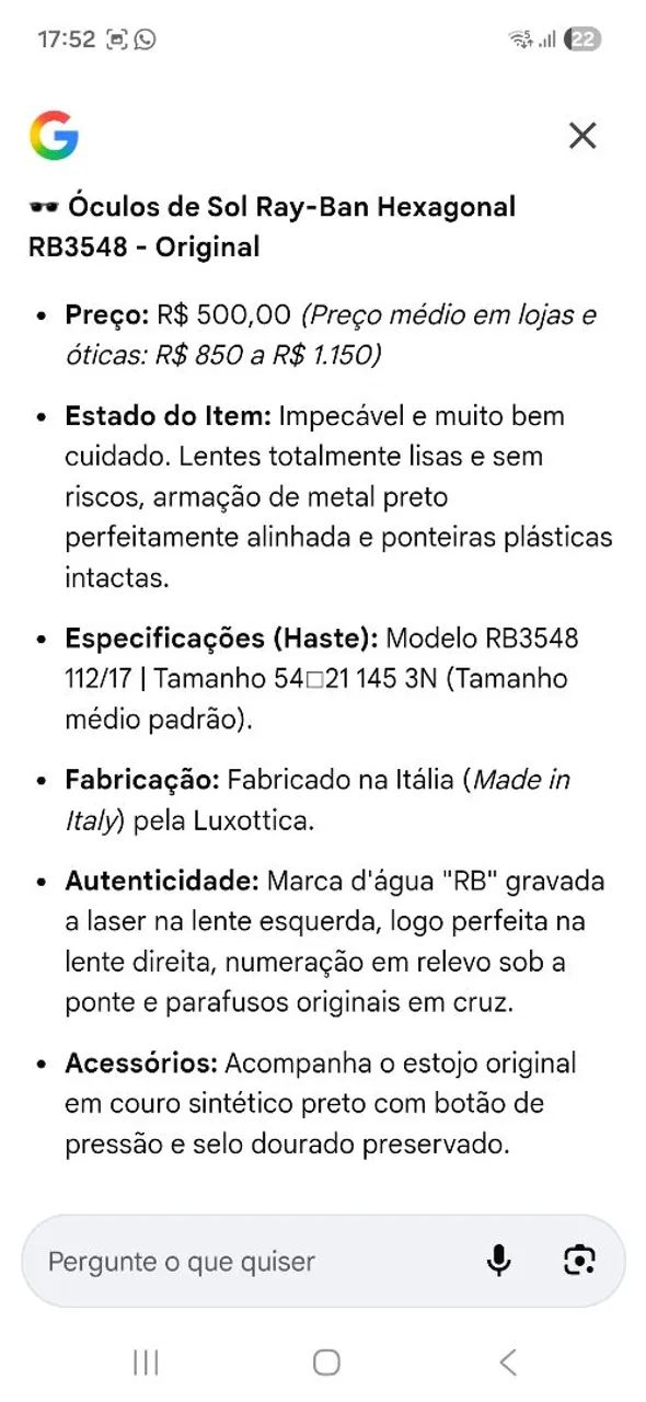 Óculos Ray ban hexagonal  - Foto 5