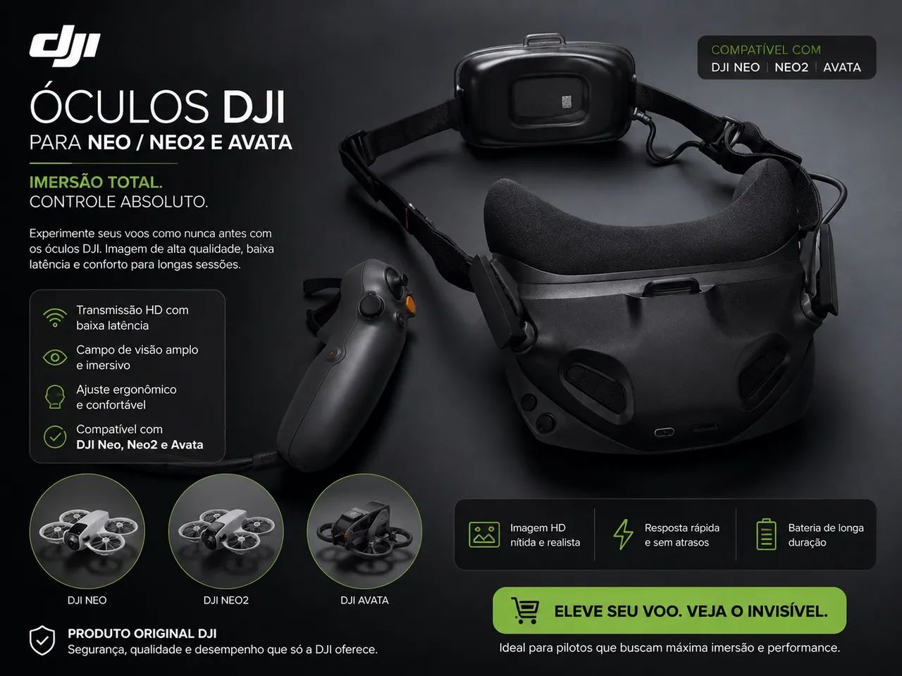 DJI Goggles n3 + Controle FPV | Óculos DJI | Neo 2 / Avata