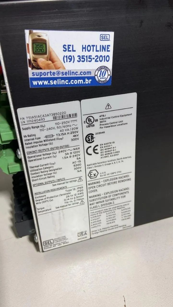 Relé de proteção SEL 751A - Foto 3