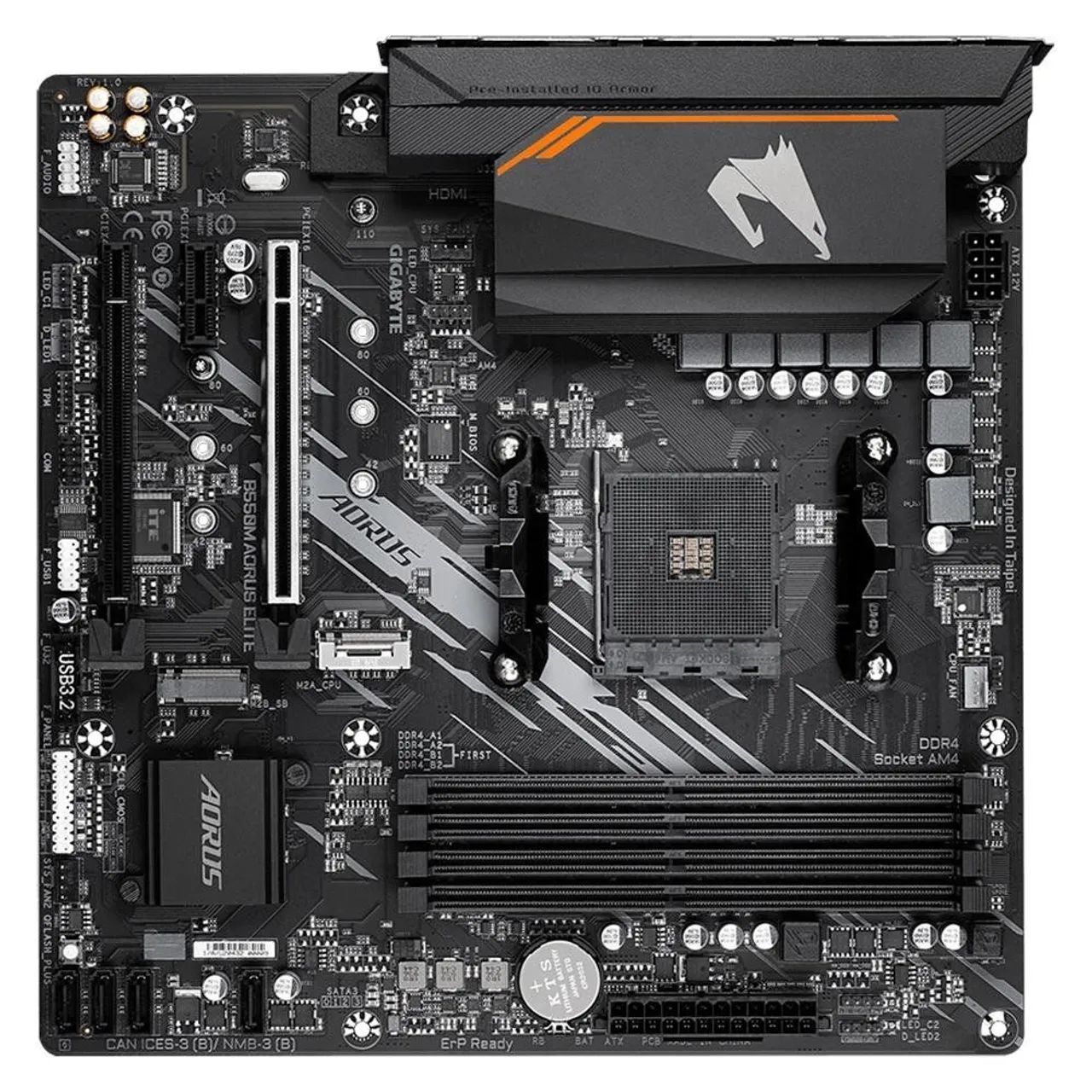 Placa-Mãe Gigabyte B550M Aorus Elite Rev. 1.3 - Foto 2