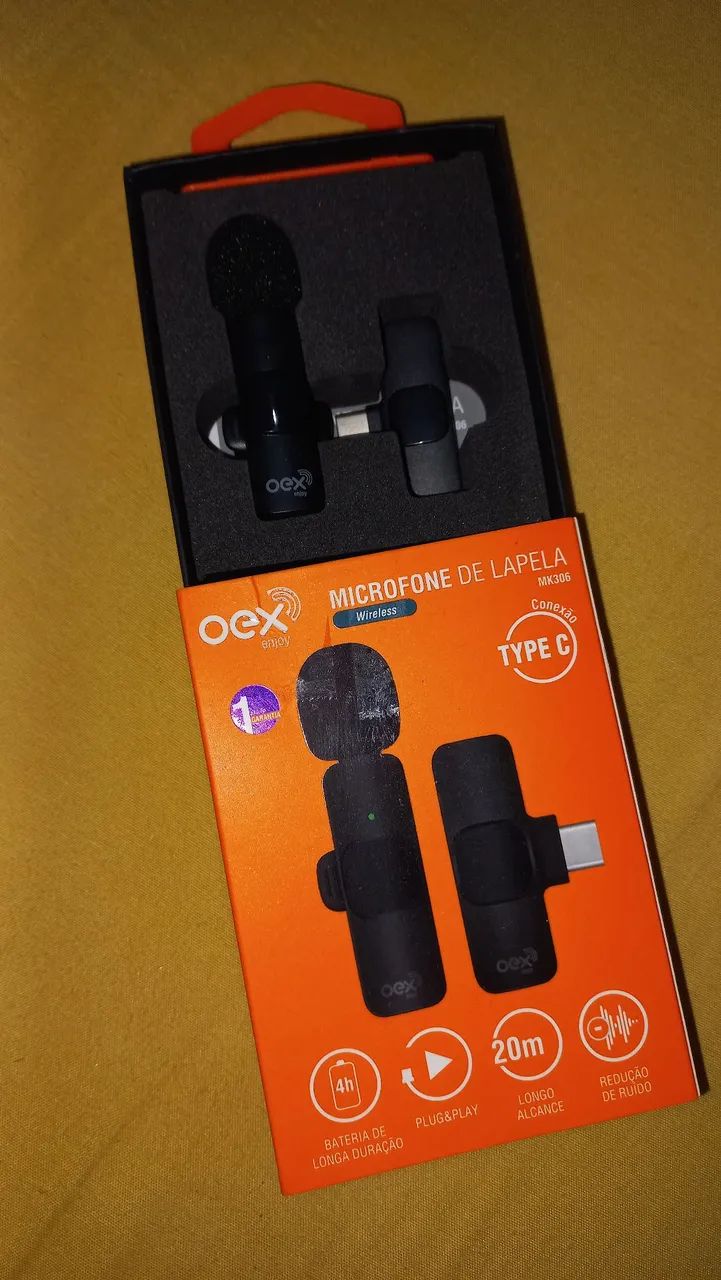 Microfone de lapela OEX novo - Foto 2