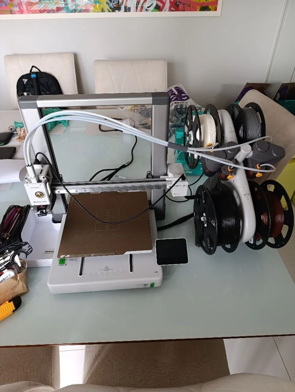Impressora 3D marca Bambu Lab A1 Combo Ams 