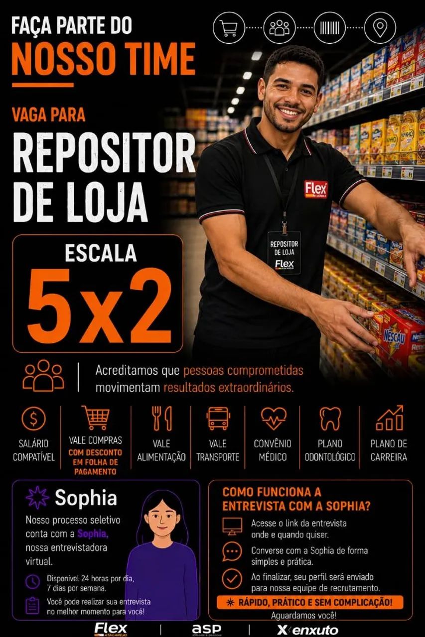 Vagas Disponíveis Flex Atacarejo 