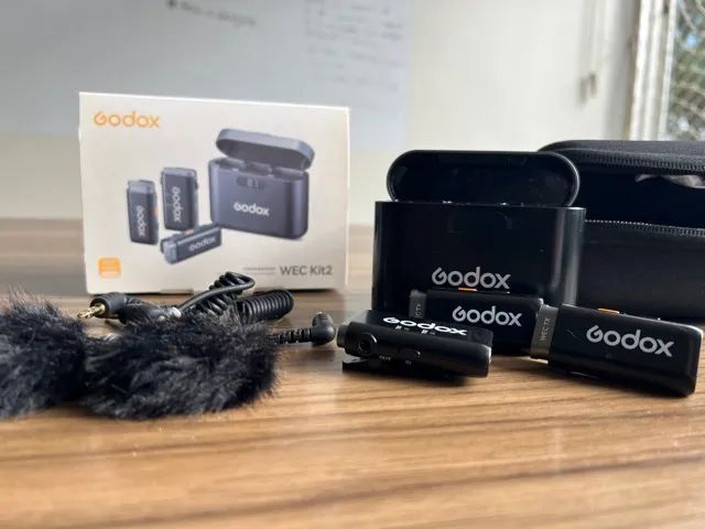 MICROFONE DE LAPELA GODOX WEC KIT2 NOVO NA CAIXA NUNCA USADO - Foto 3