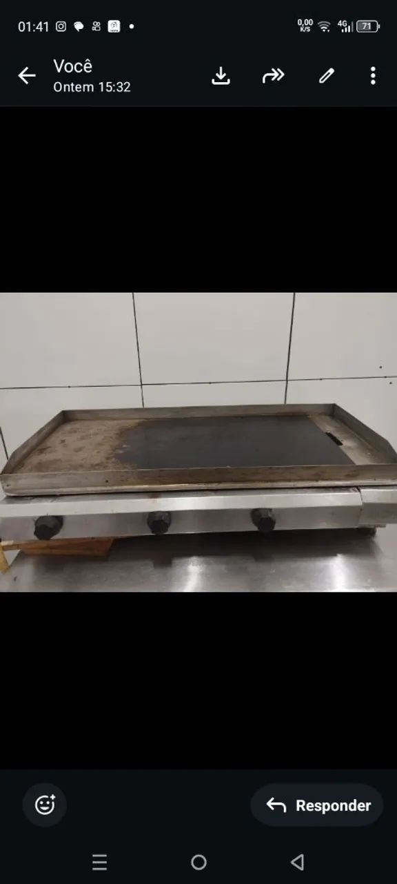 Chapa de hambúrguer inox 