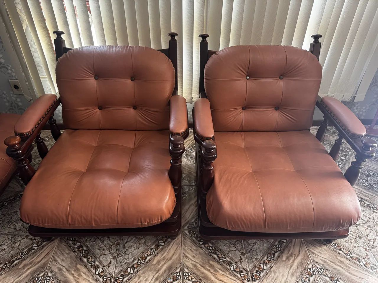 Rustic genuine leather sofa441140340432588800