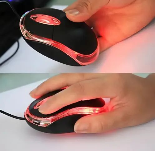 Mouse Com Fio Usb Mini Notebook Computador Ergonômico Preto - Foto 5