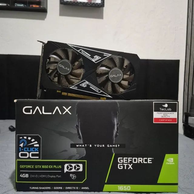 GTX 1650 GALAX 1-Click OC 4GB + Caixa Original - Ótimo Estado