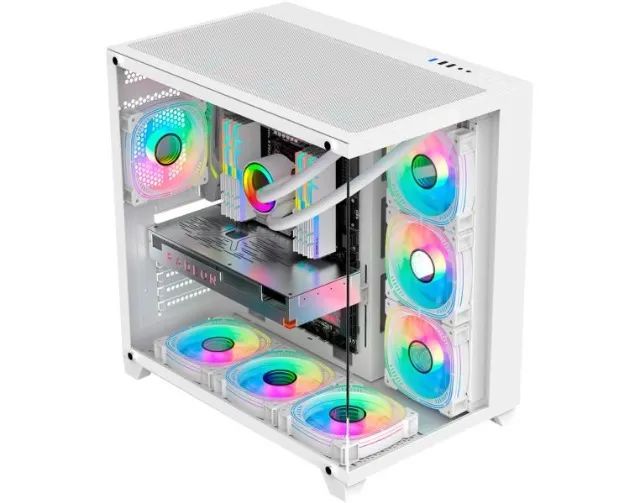Gabinete Gamer GHOST SHARK WHITE ATX - CG-W2J1 (FANS NÃO INCLUSAS) NOVO LACRADO! - Foto 2