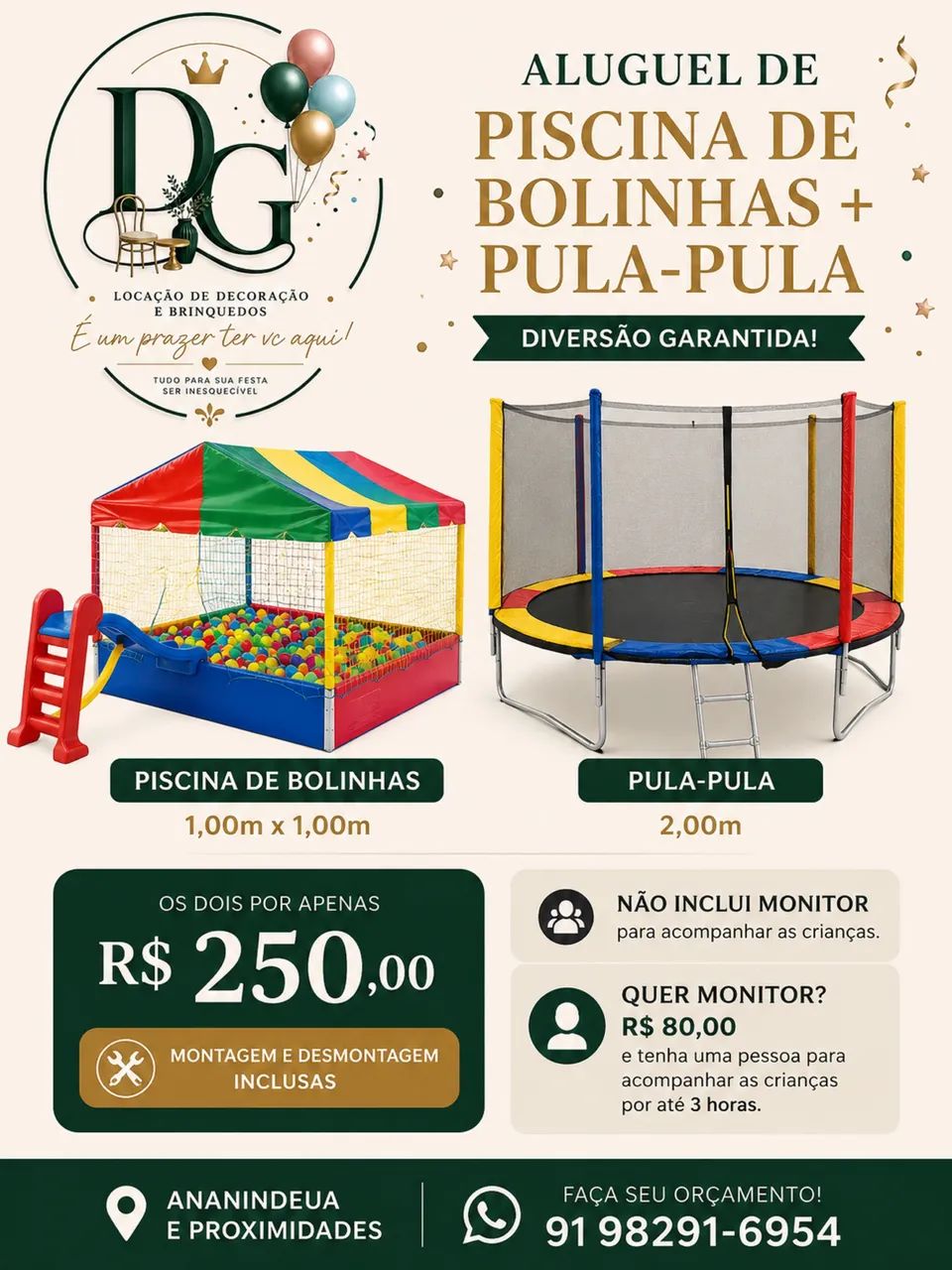Aluguel de Brinquedos 250