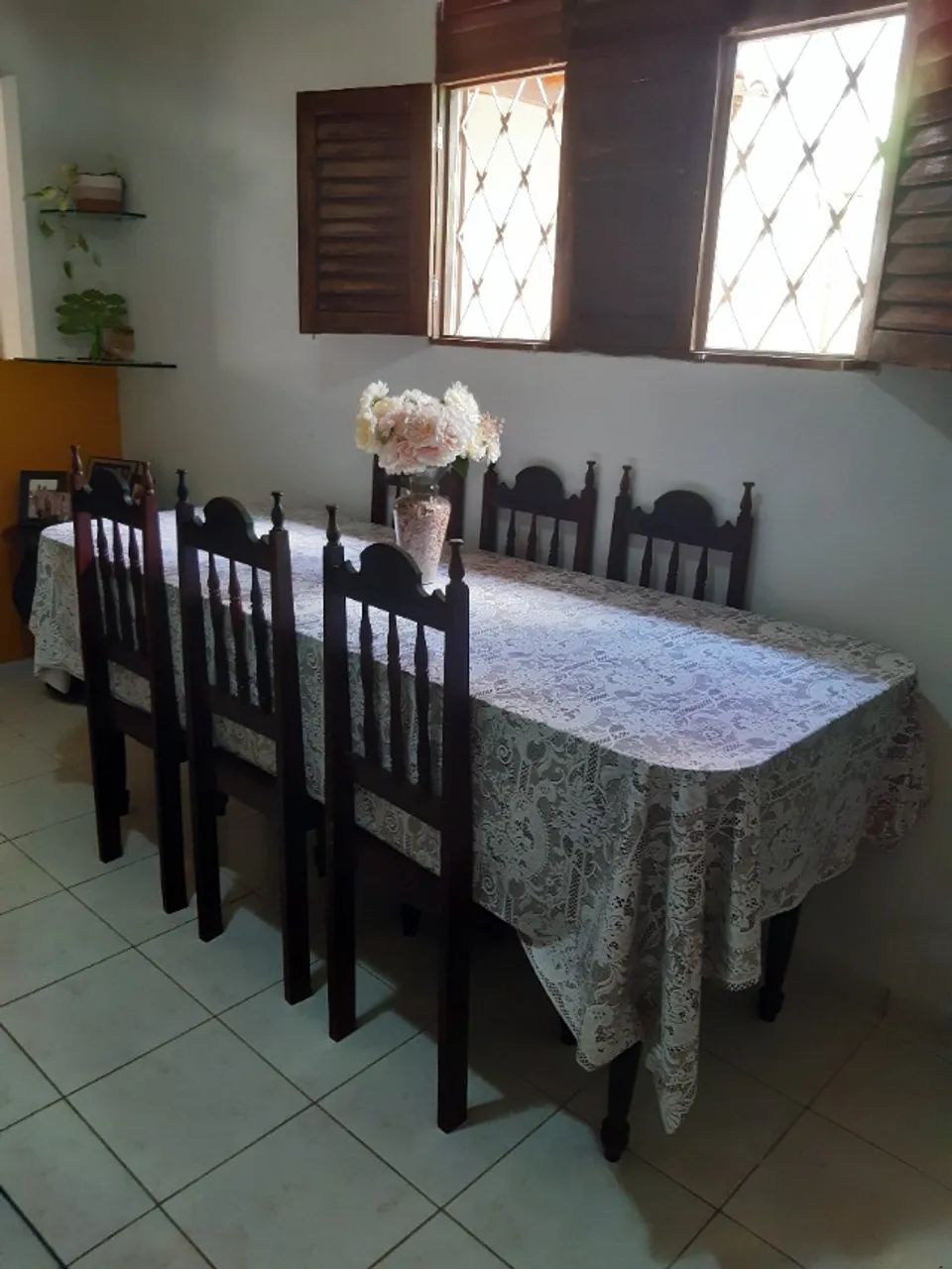 Mesa jantar com 6 cadeiras madeira  - Foto 2