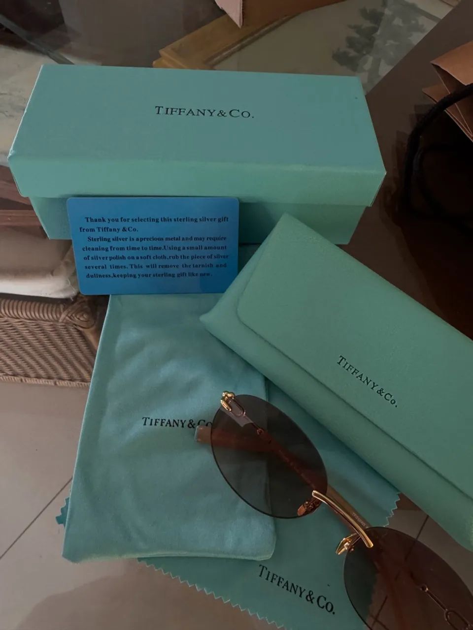 Óculos Tiffany & Co Oval Retrô Lente Clara - Foto 5