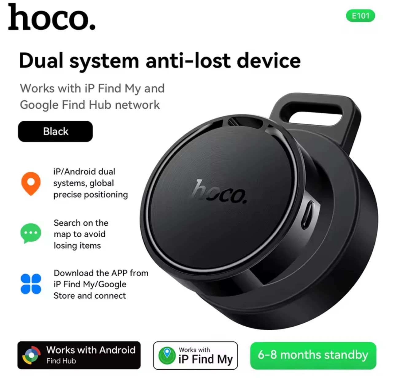 Localizador Smart Tag Air Tag HOCO E101 Compatível Android e iPhone - Foto 3