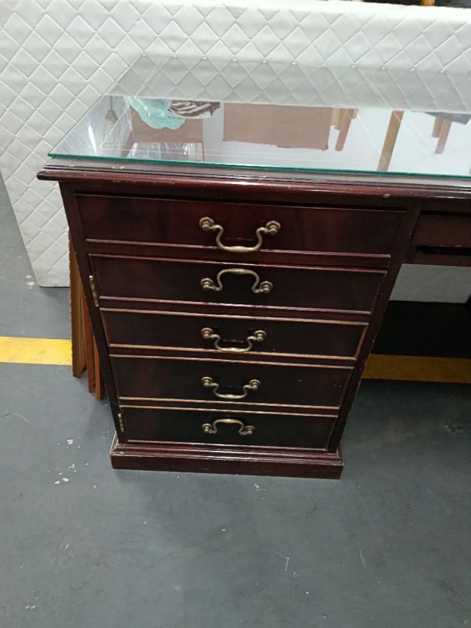 Mesa Escritório Vintage Madeira Maciça  - Foto 4