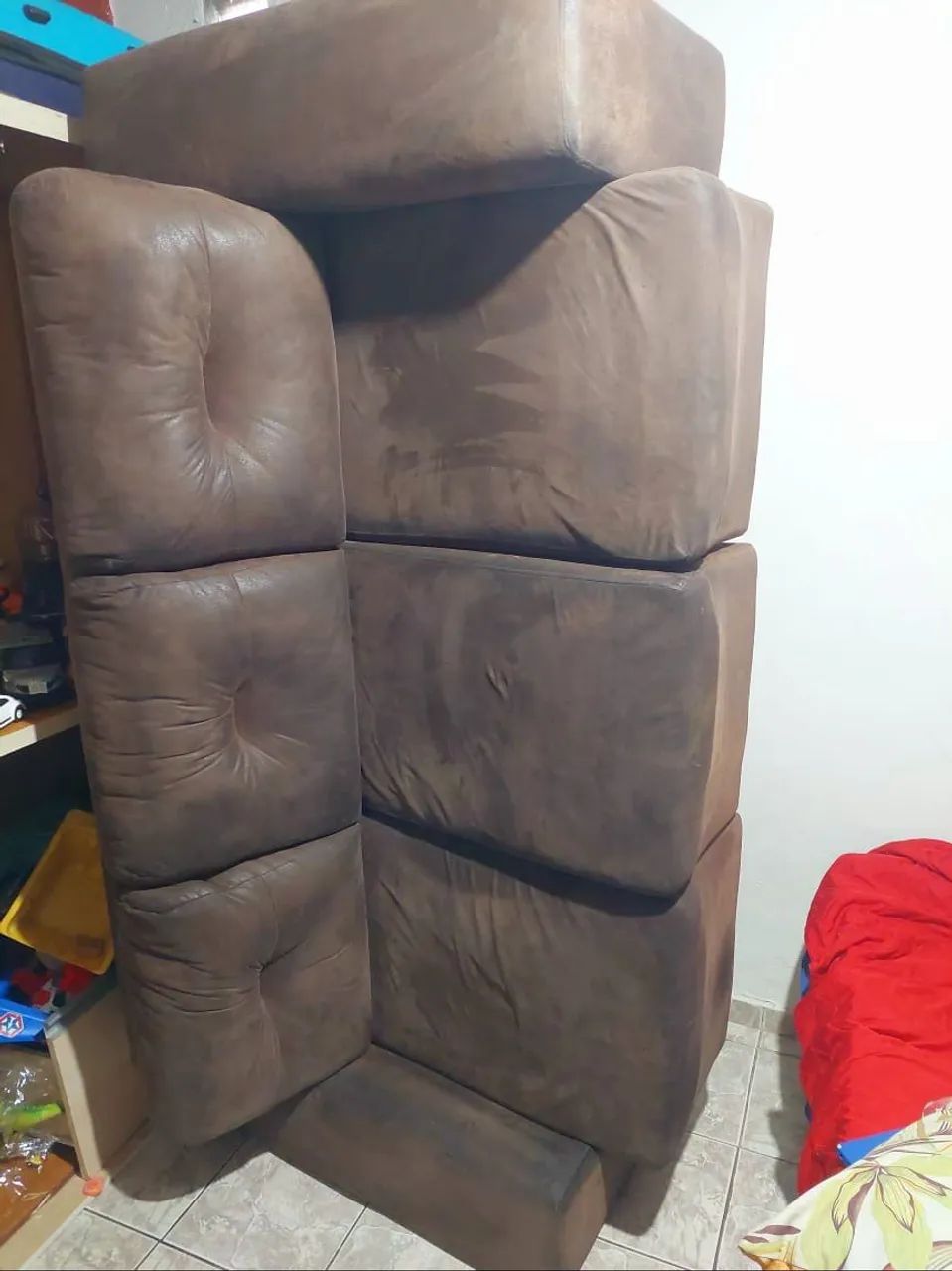 SOFA RETRATIL 3 LUGARES COURO!!!600,00 - Foto 2