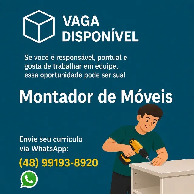 Vaga de Trabalho - Montador de móveis