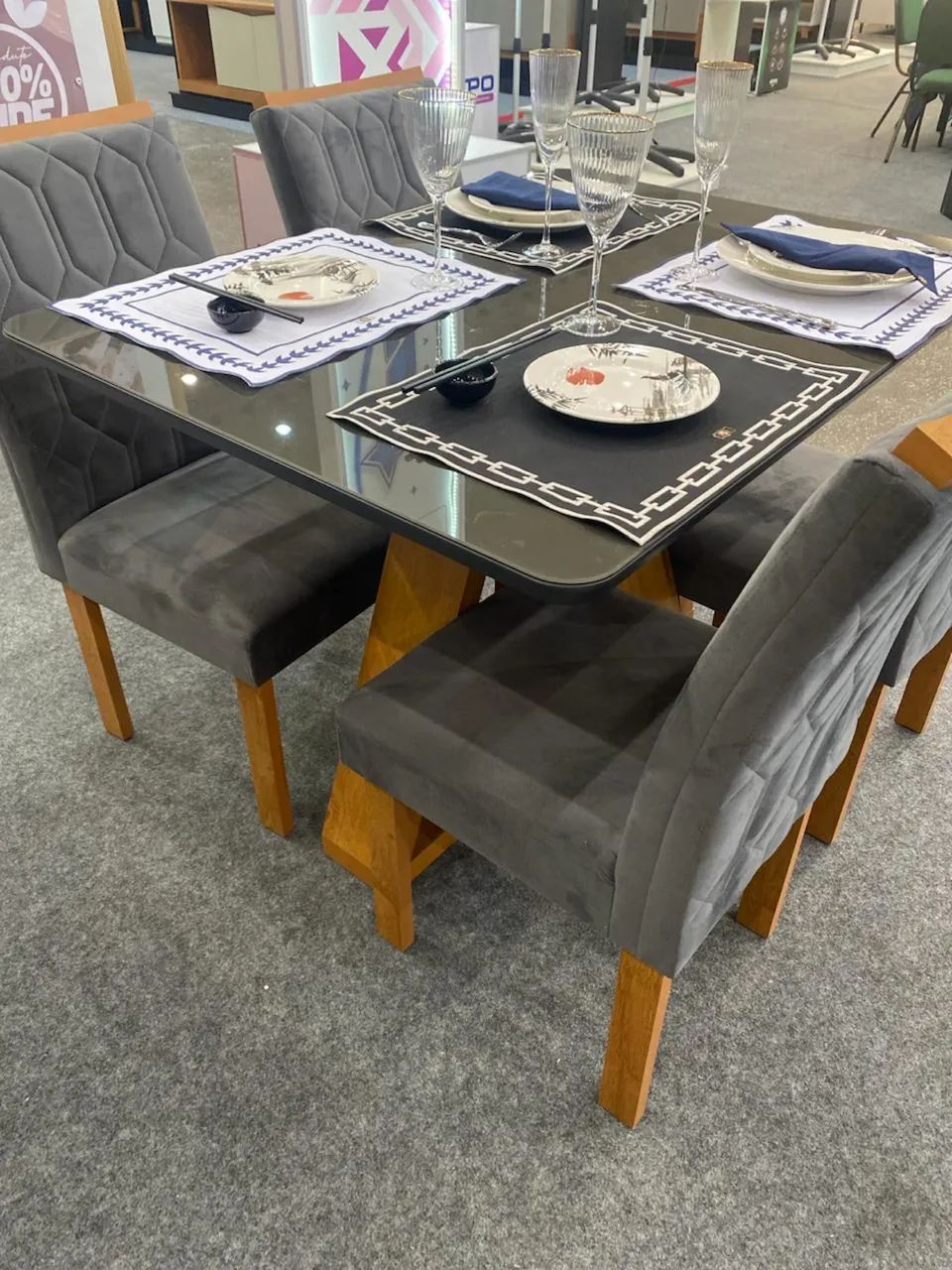 Mesa de Jantar Madri Cell Móveis com 04 cadeiras - Entrega Imediata; - Foto 4