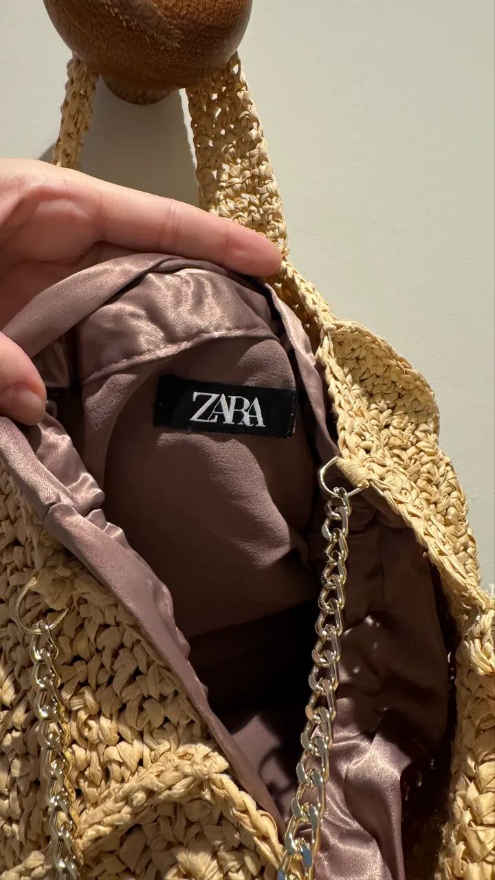 VENDO BOLSA DE PALHA ZARA - Foto 2