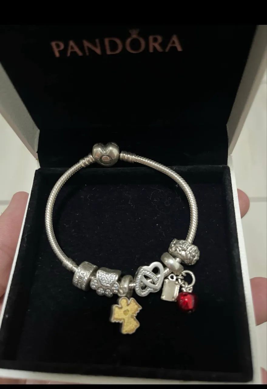 PANDORA ORIGINAL - BRACELETE + BERLOQUES + CAIXA - Foto 2