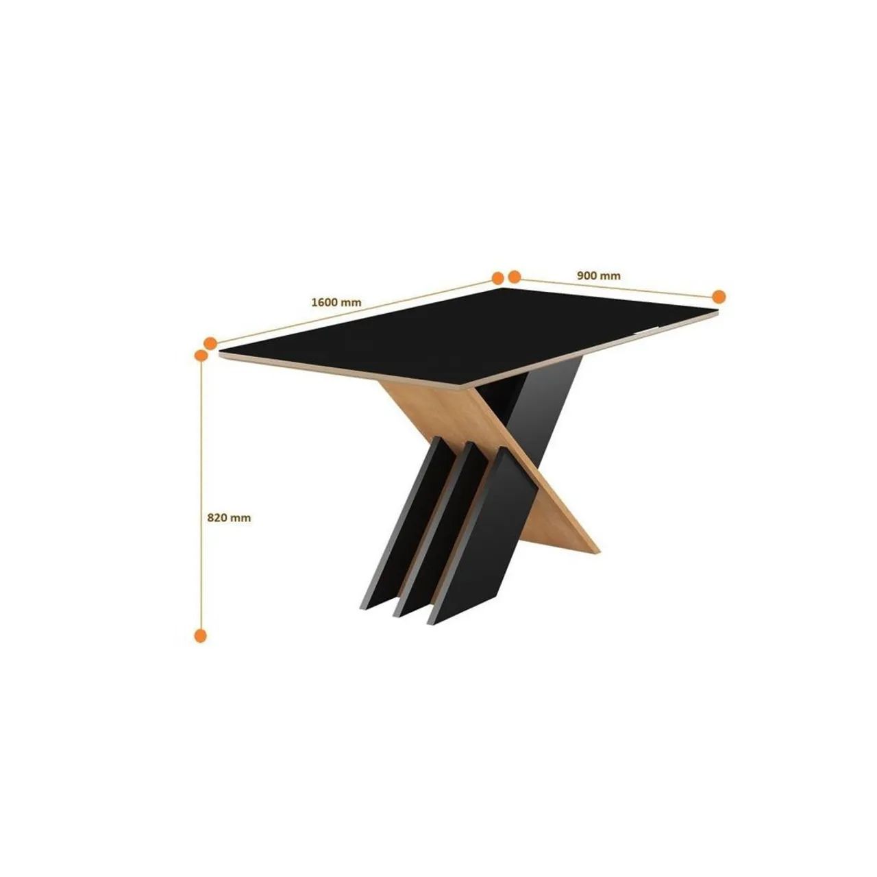 Mesa de Jantar retangular com tampo de vidro e 6 cadeiras suede - Foto 2